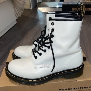 White Dr. Martens boots